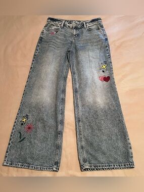 Thereabouts Wide-Leg High Rise Baggy Women's Blue Jeans Y2K
